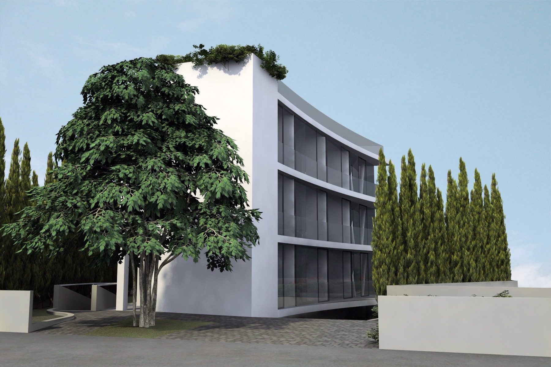 lovran croatia modern building curved facade