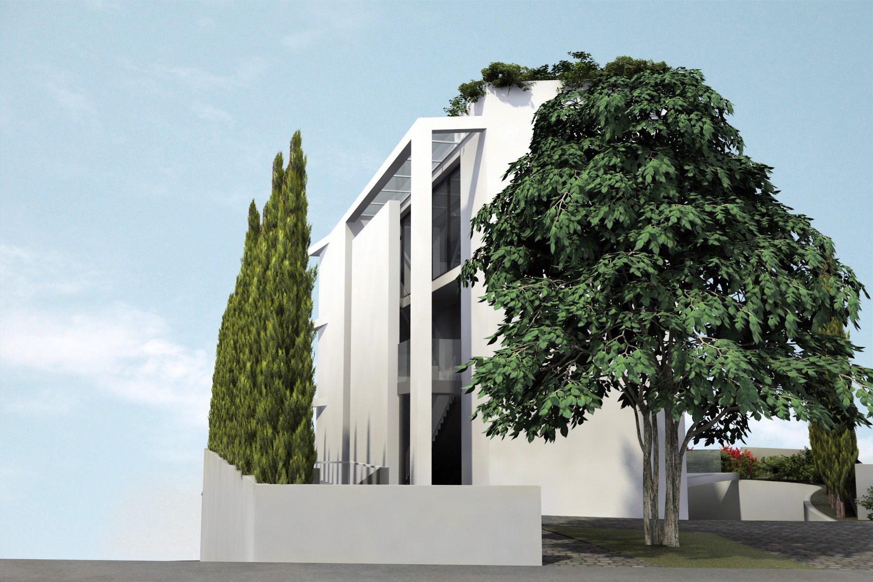 lovran croatia modern building side view