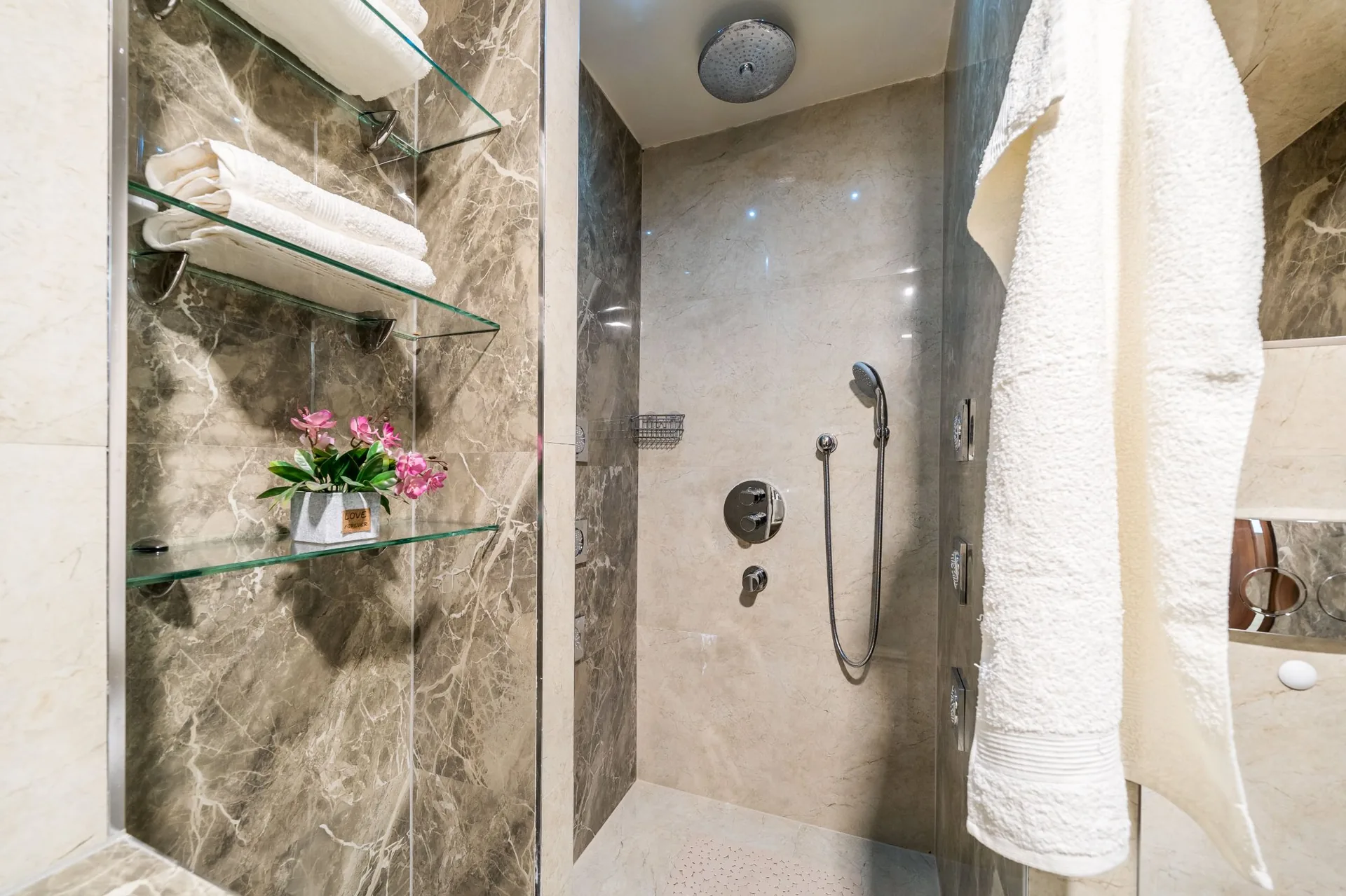 luciana residence luxury marble shower