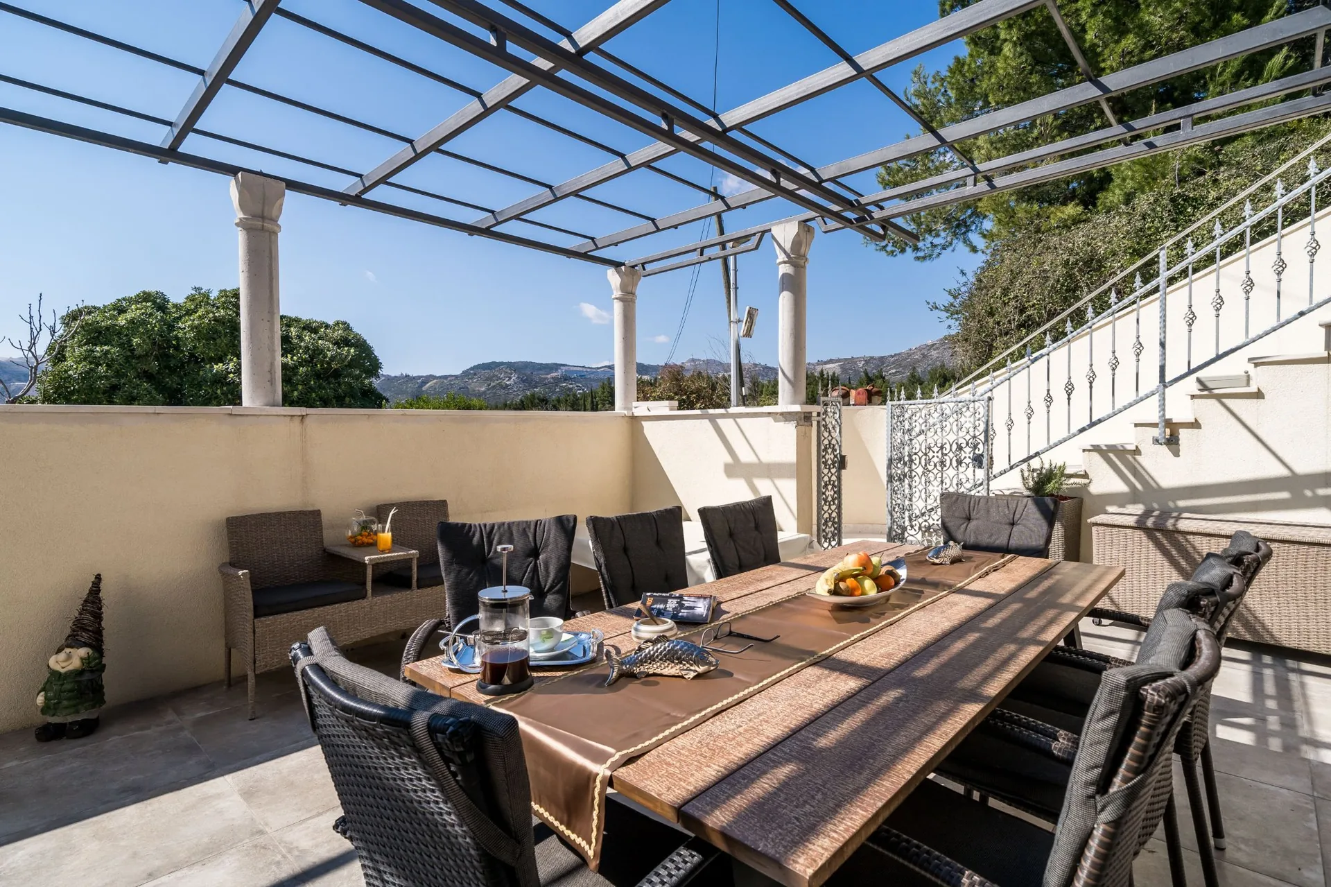 luciana residence outdoor terrace pergola view