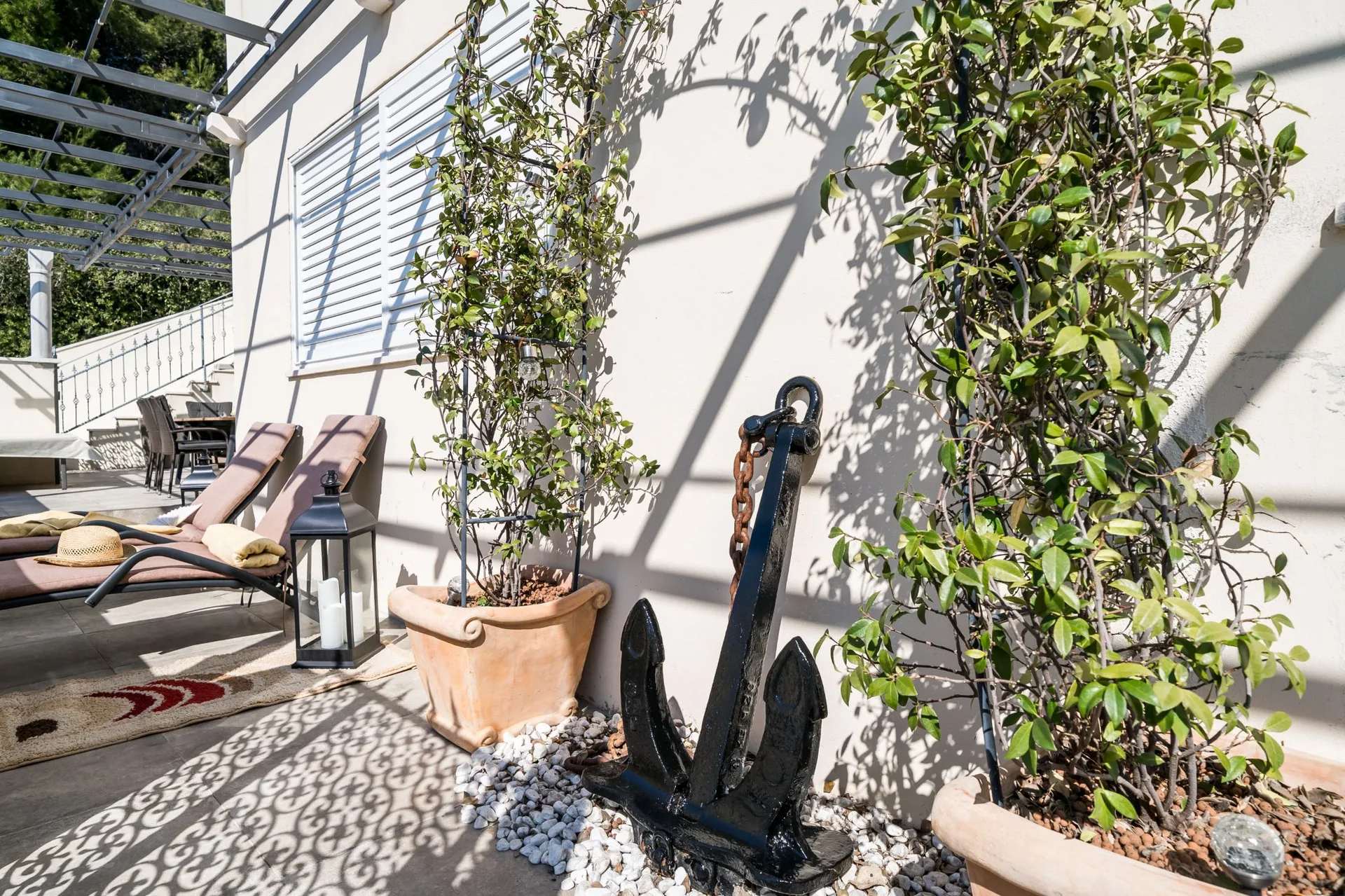 luciana residence terrace sun loungers anchor