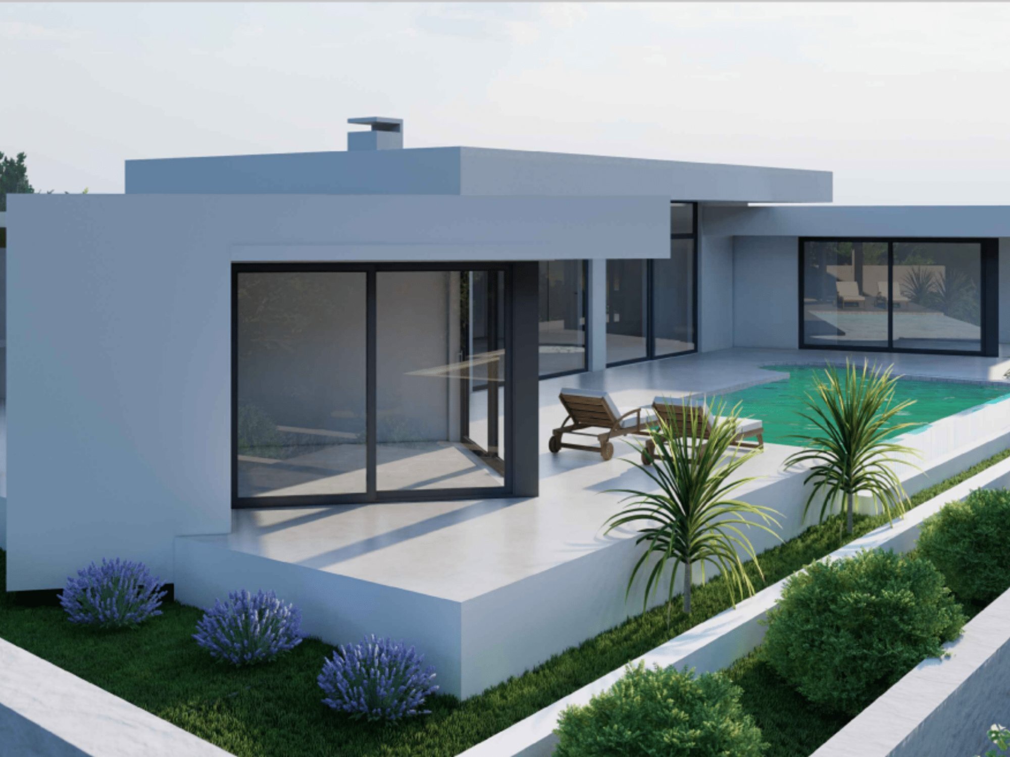 modern villa posedarje pool