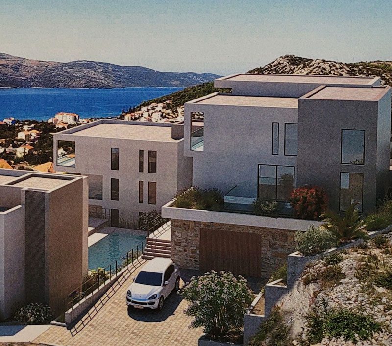 seget donji vranjica croatia luxury villa sea view render